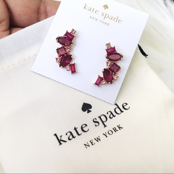 Kate Spade Berry Multi Cluster Pavé Earrings - Picture 2 of 5